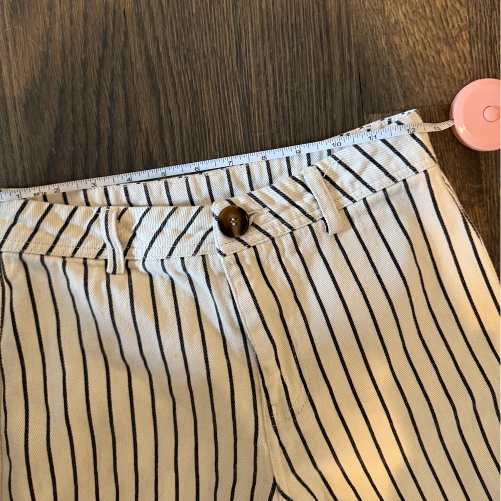 PacSun Striped Cream and Black Denim Pants - Picture 4 of 5